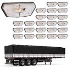 24 Lanterna Diamante Carreta LED Cristal Saída Fios 24 Lanterna Diamante Carreta LED Cristal Saída Fios
