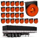 24 Lanterna Lateral Carreta LED Âmbar 85mm c/ Sup. - Conect.
