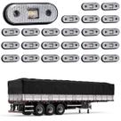 24 Lanterna Lateral Carreta LED Cristal Saída Fios 24 Lanterna Lateral Carreta LED Cristal Saída Fios