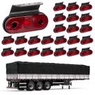 24 Lanterna Lateral Carreta LED Rubi c/ Supt. - Fio