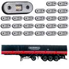 24 Lanterna Lateral Guerra LED Cristal Saída Fios