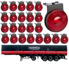 24 Lanterna Lateral Guerra LED Rubi 65mm c/ Suporte - Fio