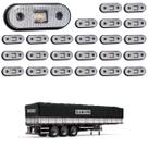 24 Lanterna Lateral Randon LED Cristal Saída Fios
