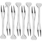 24 Mini Garfinho Talher Petisco Aperitivo Fondue Buffet Inox