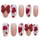 24 pçs amor coração impresso prego patch cola tipo removível longo parágrafo moda manicure salvar