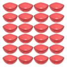 24 Potes para Doces Sobremesas Restaurante Hotel Vermelho Transparente Plástico Crippa