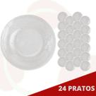 24 Prato Acqua Redondo Raso 23CM Duralex Almoço Comida Jantar