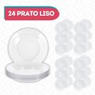24 Prato Astral 22cm Transparente Resistente Ideal P/ Jantar