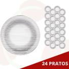 24 Prato Diamante Redondo Fundo 22CM Refeição Duralex Nadir