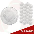 24 Prato Primavera Redondo Raso 23CM Duralex Refeição Comida