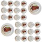 24 Pratos Melamina Buffet Restaurante Espiral Luxo Bege 24 Pratos Melamina Buffet Restaurante Espiral Luxo Bege