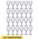 24 Taça Diamante 340ML Furta Cor Eventos Água Suco Rainbow