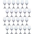 24 Taças de Vidro Resistente Vinho Tinto e Agua 365ml Luxo