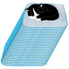 24 Tapetinhos Macios para Dormir Pet Antipulgas 200 Lavagens 70x50 Branco com Borda Azul Quality