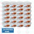 24 Tigela Redonda Bowl Hermética com Tampa 950ML Airfryer