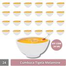 24 Tigelas Cumbuca Resistente 400ml Melamine Caldo Sopa Açaí