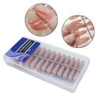 240 Unha Postiça Soft Gel Bailarina Realista Full Cover Nude Manicure Unhas Decoradas Nail Art Beleza Mulheres Feminino