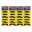 24un Bigode Adesivo P/ Brincar Festas Fantasias Carnaval