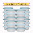 24un Pote de Vidro Canelado Hermético 1040ml Marmita Forno Detalhes