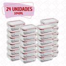 24Un Pote Hermetico Canelado 1040ml Ideal P/ Marmita Lancheira