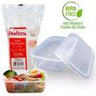 24un Pote Marmita Descartável 750ml Fitness Freezer Microondas Fit dieta PRAFESTA