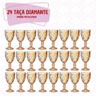 24Un Taça Ambar Metalizada 330ML Diamond Bico de Jaca Buffet