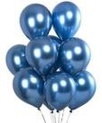 25 Balões Latex Cromado Alumínio Azul 23cm 9"P - Happy day 25 Balões Latex Cromado Alumínio Azul 23cm 9"P - Happy day