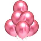 25 Bexigas Balão n5 Rosa Cromado cor mais viva