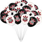 25 Bexigas balões Corinthians decoração festa aniversário