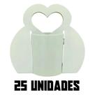 25 Caixas Caixinhas Embalagem Tipo Bolsa Coração Para Caneca/Xícara Porcelana/Cerâmica 325ml