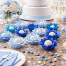 25 Forminhas Para Doces Finos Decoração Liz Tons Azul Festa 25 Forminhas Para Doces Finos Decoração Liz Tons Azul Festa