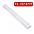 25 Luminárias Led Tubular Linear Slim Branco Frio 6500k 60cm