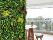 2,5 m² Jardim vertical fácil de instalar em áreas internas e externas plantas permanentes realistas