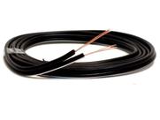 25 Metros Fio Alto Falante 2x0,50mm Cabo Flexível Preto Emborrachado 0,5mm Instalação Som Automotivo