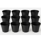 25 Mini Vaso Plástico Preto N6 Ideal Para Suculentas
