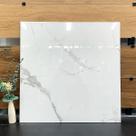 25 Placas Adesiva Parede Painel Branco Mármore 60x60cm Top