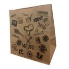 25 Sacos Kraft Delivery Sem Alça Menu de Papel G (32x30x19)