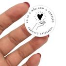 250 Adesivos Etiqueta Feito á Mão Produto Artesanal Redondo 3 Cm