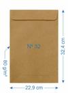 250 Envelope Papel 22,9x32,4cm