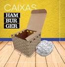 250uni - Caixa Hamburguer - 11x11x11cm - Kraft Sem impressão
