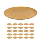 25UN Prato Lanche Sobremesa Redondo Durável 20cm Marrom Clar 25UN Prato Lanche Sobremesa Redondo Durável 20cm Marrom Clar