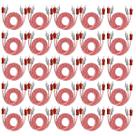 25x Cabo RCA Injetado 1M Plug em Metal Espessura 4mm Tech One