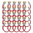 25x Cabo Y Prime Metal 5mm 2 Machos 1 Femea Vermelho RCA