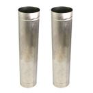 2M Duto 8 Polegadas Inox 430 Chaminé Fornos Churrasqueiras