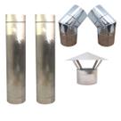 2m Duto 9 Polegadas Inox 430 Chaminé Curva 45 Chapeu Chines