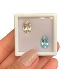 2ø 6,96ct - Água Marinha + Morganita Oval