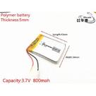 (2pcs) Bateria 3,7v 5x22x48 Com 600mah E 5x34x43 Tem 850mah