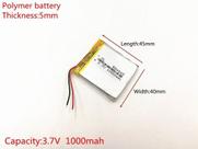 (2pcs) Bateria 3,7v Com 2 Fios 5mm X 40mm X 45mm 1000mah
