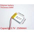 (2pcs)bateria 502030 C/ 250mah 5mmx20mmx30mm 2 Fios 3,7v (2pcs)bateria 502030 C/ 250mah 5mmx20mmx30mm 2 Fios 3,7v