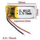 (2pcs) Bateria Óculos 3d Nvidia Ahb36132 Opj 3,7v 70mah